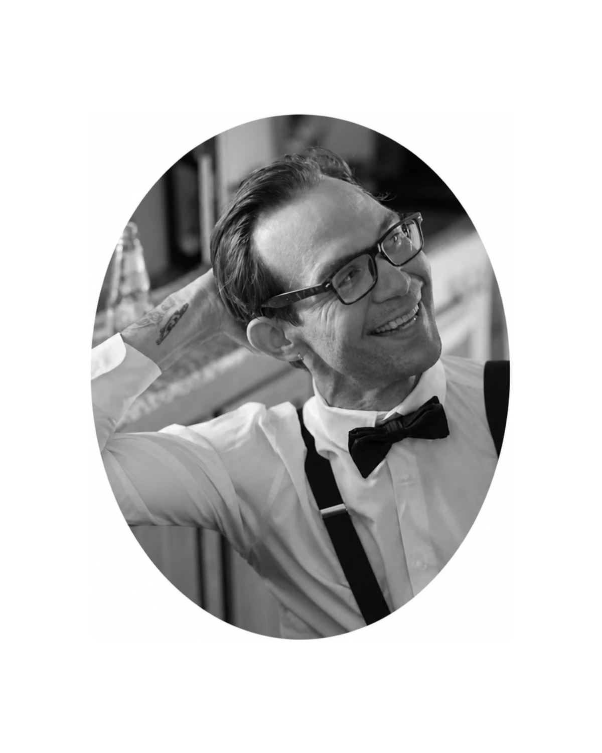Black-and-white memorial portrait of Kyle McKittrick